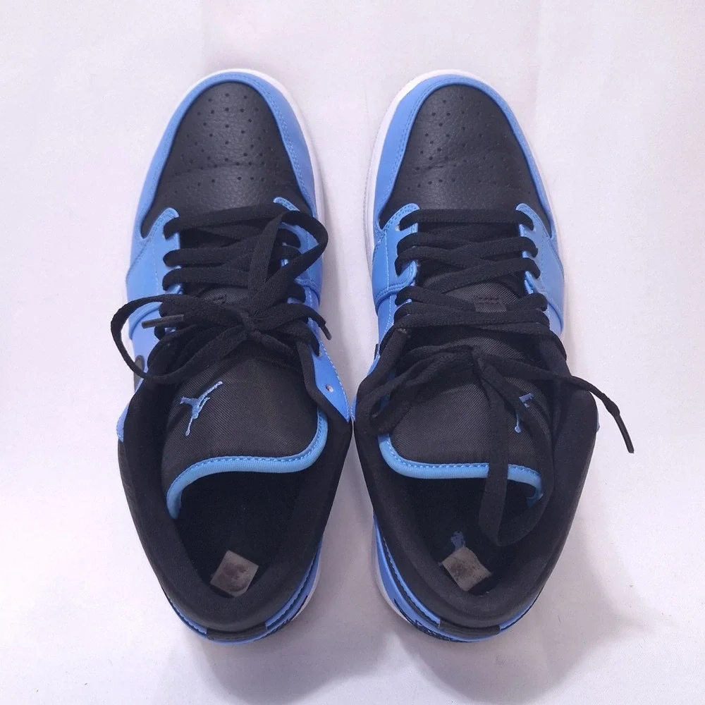 Nike Air Jordan 1 Low University Blue Black White 553558-403 Mens 10.5 UNC w/Box
